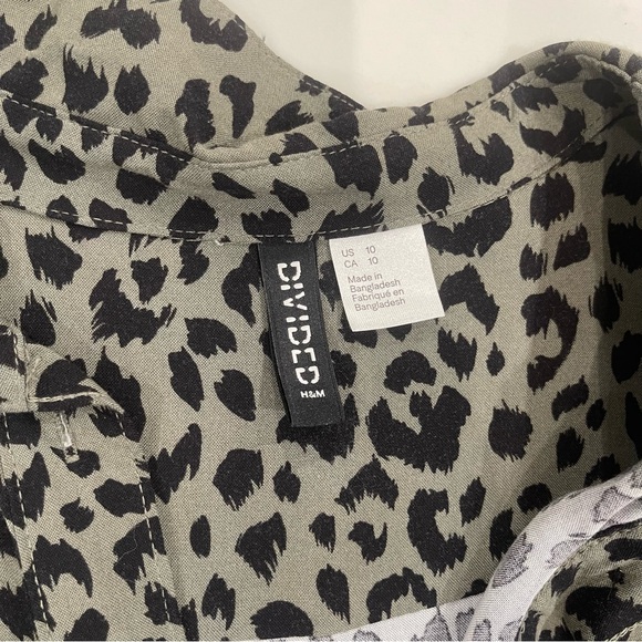 H&M Leopard Print Mini Dress with Tie - Picture 5 of 15